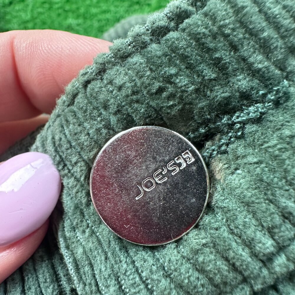 Joe's Jeans The Molly High Waist Flare Corduroy Striped Green Pants - 4 - Picture 4 of 7